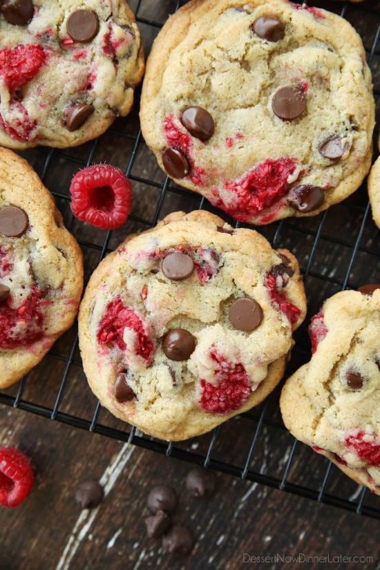 Raspberry Choco Chip Cookies