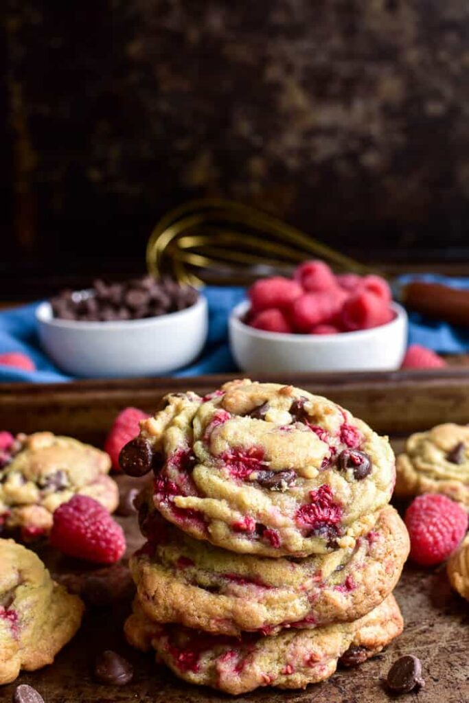 Raspberry Choco Chip Cookies