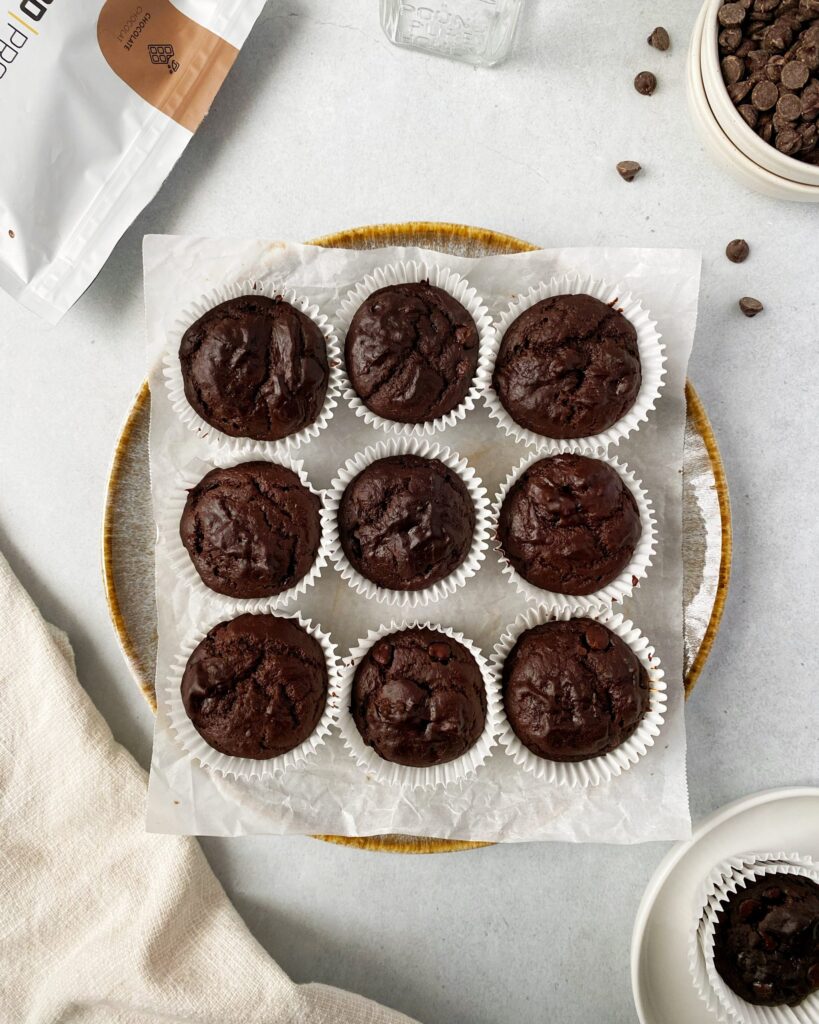 Vegan Protein Chocolate Cupcakes
