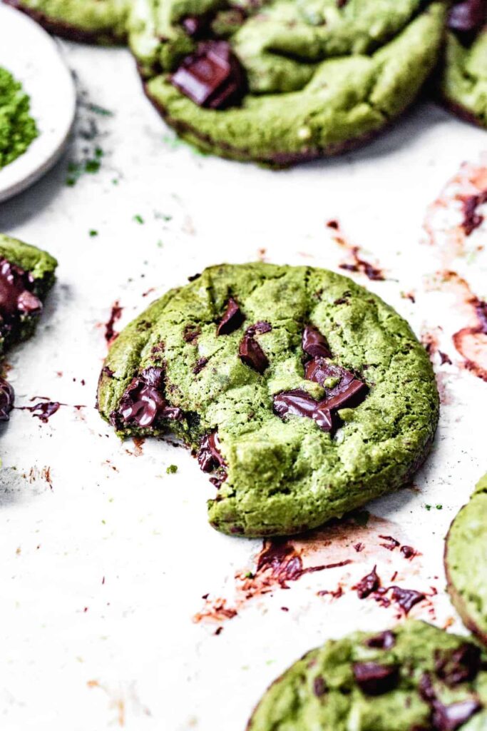 Matcha Choco Chip Cookies