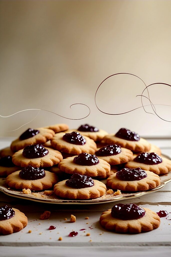 Cookies with mulberry jam