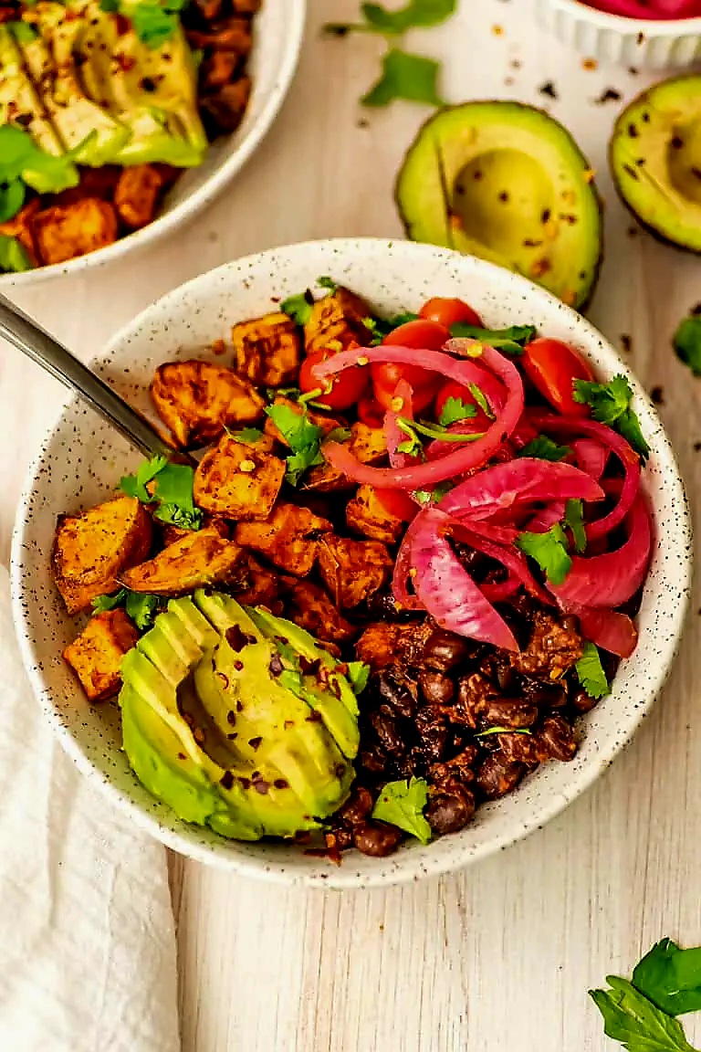 Vegan Sweet Potato Burrito Bowl